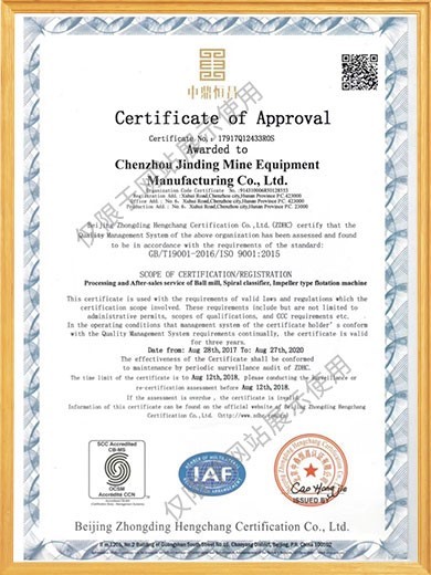 Certificate of Approval